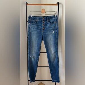 NWOT Madewell 10” High-Rise Skinny Jeans, size 29